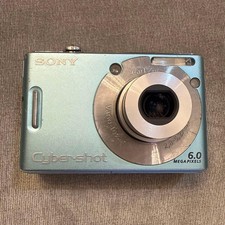 Sony Cyber-shot DSC-W30 6.0MP Digital Camera Light Blue Many Scratches Japan