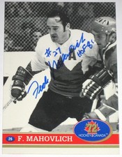 FRANK MAHOVLICH SIGNED FUTURE TRENDS HOCKEY CANADA ‘72 CARD AUTOGRAPH “HOF”!