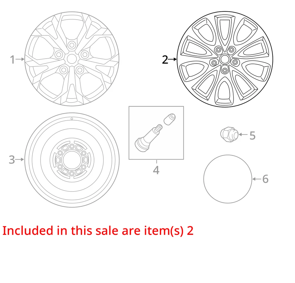 Wheel Aluminum 18x7 Machined Face Fits 19-22 MAZDA CX-3 820018 - Image 2 of 4