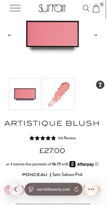 NEU Surratt Artistique Rouge Ponceau Satin Lachs Rosa UVP 27£