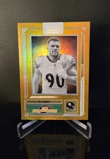 #'ed/10 🔥 T.J. WATT SSP 2025 Panini Score The Franchise First Down Gold Holo 27