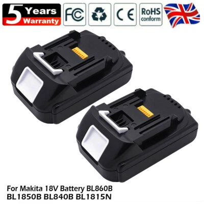 POWER WINGS 2X Battery for Makita BL1850B BL1860 BL1815N 18V 1.5Ah Portable Light Weight
