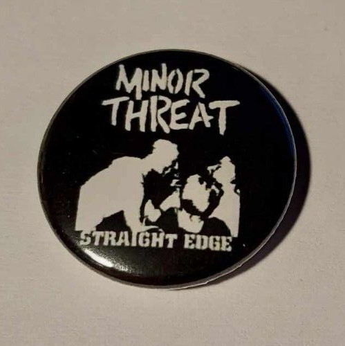 1x Minor Threat Straight Edge Button