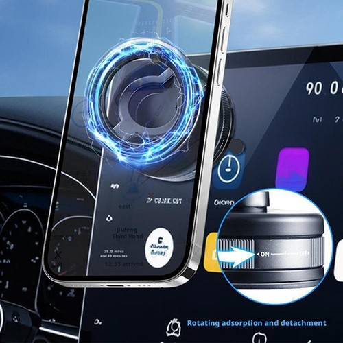 360 Vacuum Strong Magnetic Phone Holder Suction Cup Car Stand Foldable Car M4X4 - Zdjęcie 7 z 13