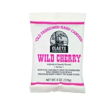 (12) Bags Claey's Wild Cherry Old Fashioned Sanded Hard Candy Bag Free Shipping