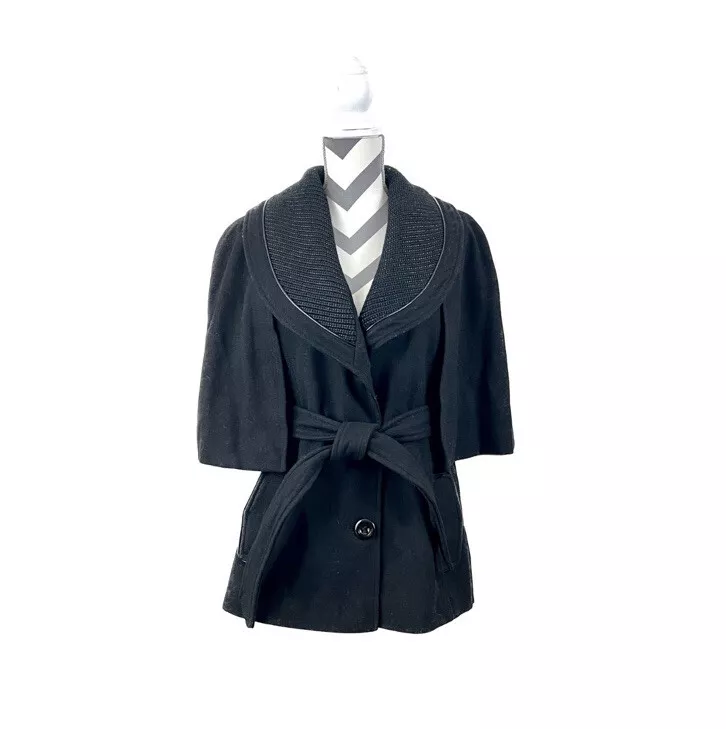Guess Vintage Wool Blend Cape Coat - Size L | eBay