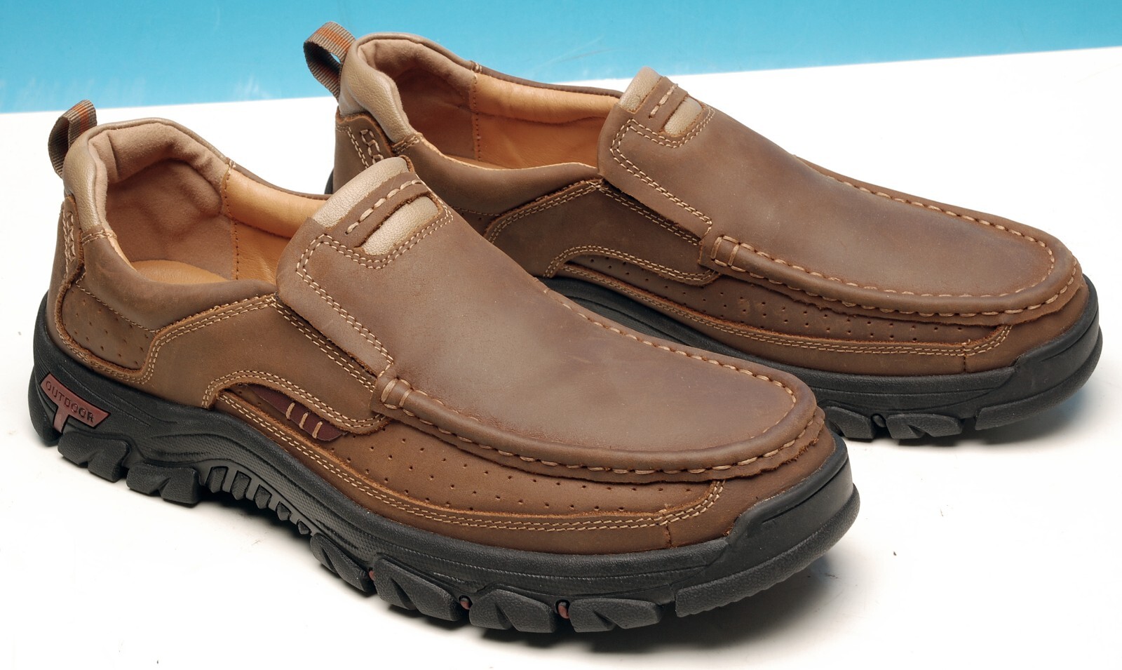 VENSHINE 323747 BROWN LEATHER LOAFERS CASUAL AIRY WALKING SHOES MENS 12 NEW eBay