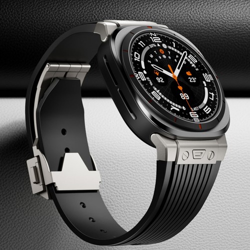 Luxury Silicone Band for Samsung Galaxy Watch Ultra 2025 Metal Buckle WatchStrap - 第 9/24 張圖片