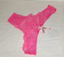 NWT VICTORIA'S SECRET DREAM ANGEL PINK BOHO FLORAL EMBROIDERY BRAZILLIAN PANTY M