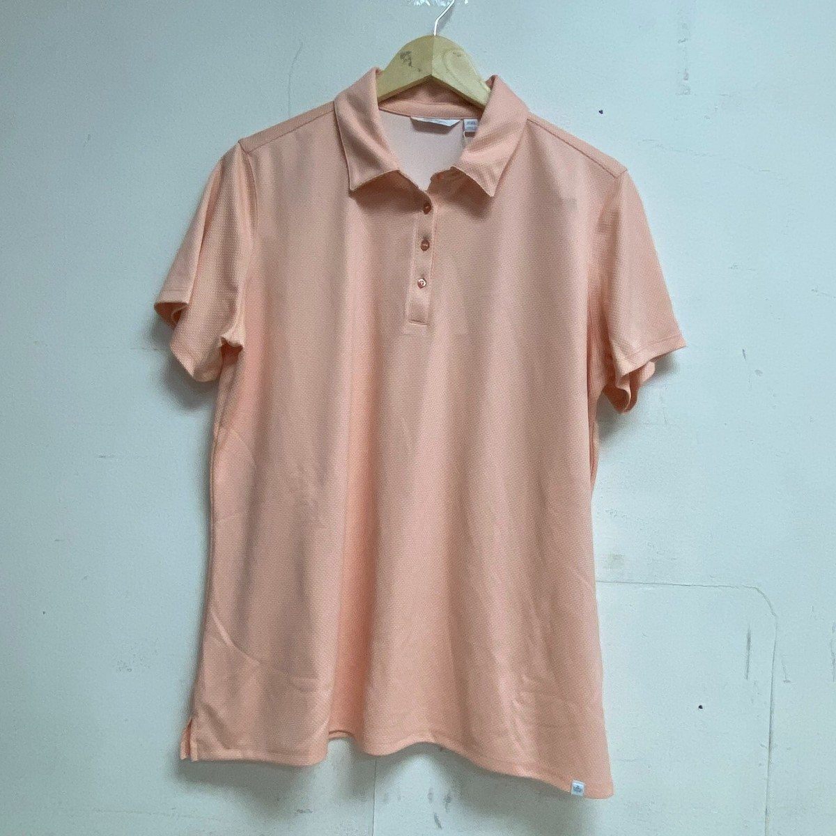 Walter Hagen Women's Jacquard Mesh Short Sleeve Golf Polo Blushing