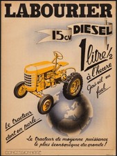 PUB TRACTEUR LABOURIER Rhsx-POSTER HQ 45x60cm d'une AFFICHE VINTAGE