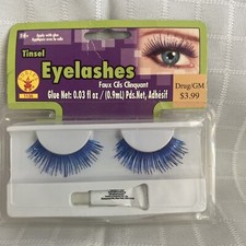 Rubie's Costume Co. - Tinsel Eyelashes With Glue - Blue Eyelashes NIP