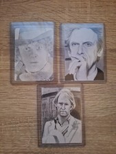 THREE DR WHO HAND DRAWN SKETCH CARDS PSC ACEO ART