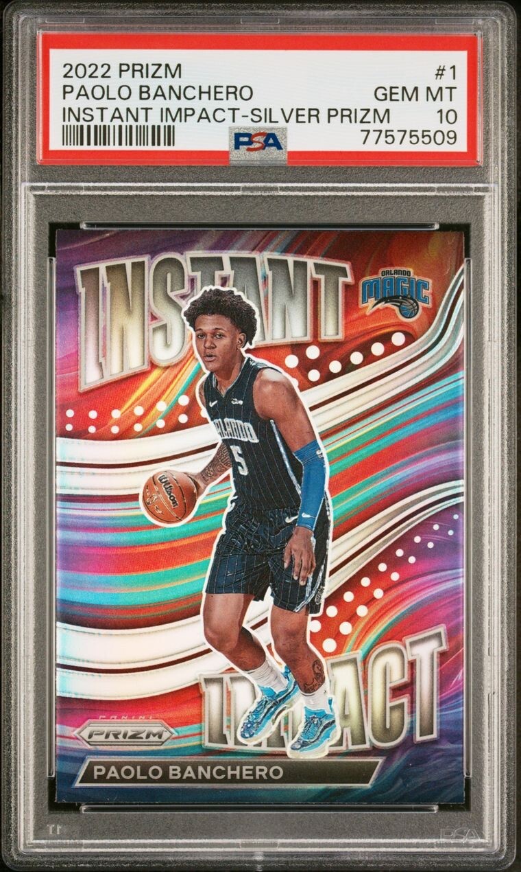 2022 Prizm Paolo Banchero Instant Impact - Silver Prizm PSA 10
