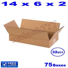 75 - 14x6x2 Cardboard Boxes 32-ECT Mailing Packing Shipping Corrugated Carton