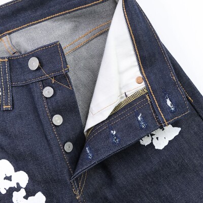 Rare DENIM TEARS x LEVI'S Cotton Wreath Jeans Streetwear Indigo