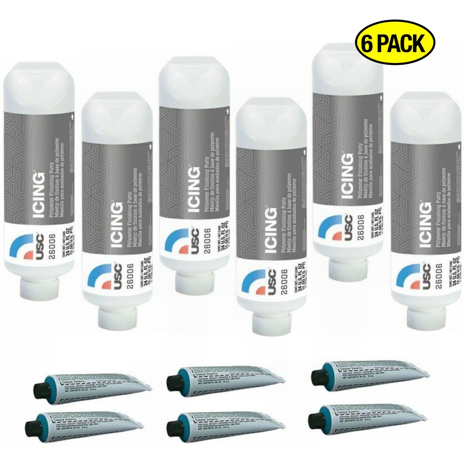 24 oz USC Icing Polyester Auto Body Finishing Putty Glaze 26006 Case