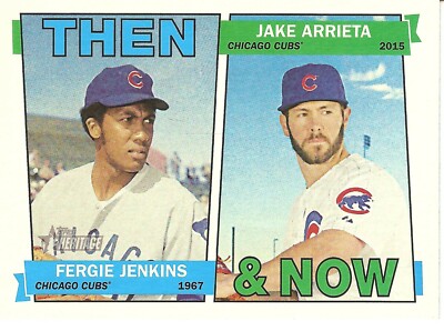 2016 TOPPS HERITAGE JENKINS/ARRIETA THEN & NOW BASEBALL CARD  TAN-JA