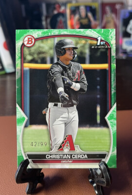 2023 Christian Cerda Bowman Green Pattern /99 1st Bowman BP-56 Arizona Prospect