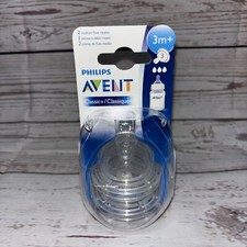 NEW Philips Avent 3M Medium Flow Anti-Colic Nipples 2 Nipples In Package Sealed