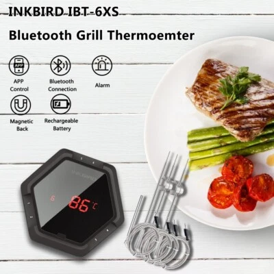 INKBIRD Fleischthermometer Digital Bratenthermometer Bluetooth BBQ LCD-Bildschirm Smoker