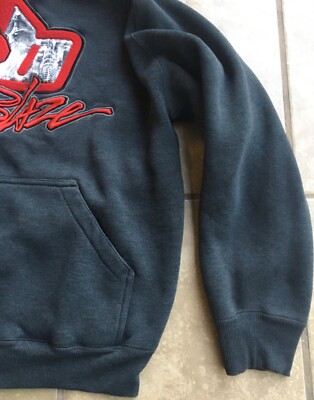 Johnny Blaze Hoodie Sweatshirt Size XL Grey Embroidered 90s VTG | eBay