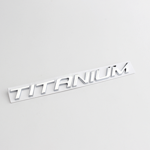 TITANIUM Badge Decal Emblem Car Sticker for Ecosport Ford Mondeo Kuga Chrome NEW - Picture 2 of 4
