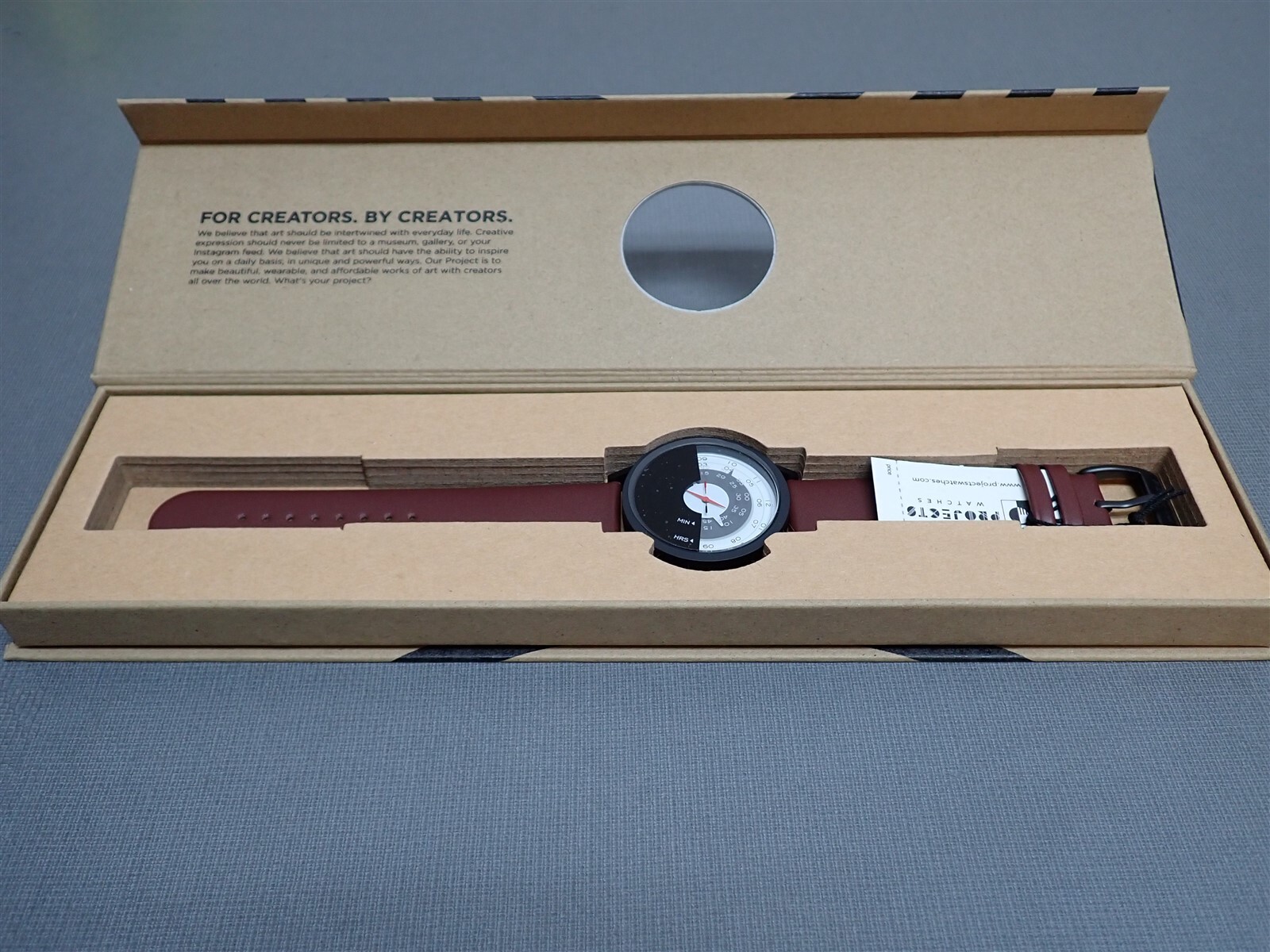 NEW Projects Watches PJT-7901BR Beyond The Horizon 40mm Brown Leather Band Watch