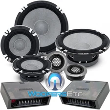 ALPINE R2-S653 Hi-RES PRO 6.5" 3-WAY 300W COMPONENT SPEAKERS TWEETERS CROSSOVERS