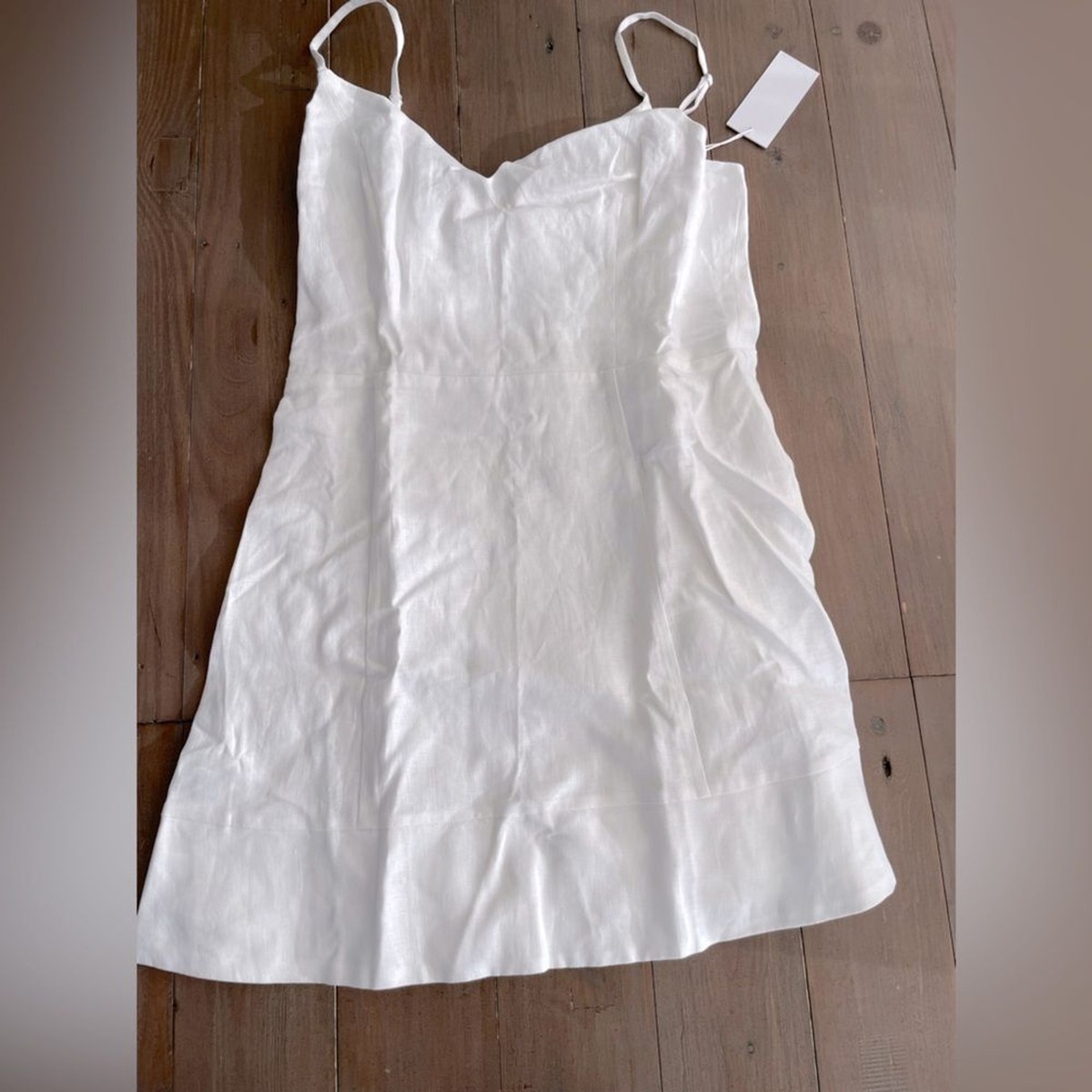 RRP US$218 Reformation classic white holt linen dress NWT US10 L | eBay