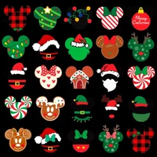 Mouse Head Christmas Svg Png Bundle, Magical Kingdom Christmas Svg Cut File