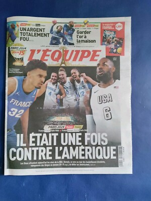 OLYMPISCHE SPIELE PARIS 2024 / JOURNAL L'EQUIPE 10/8/ 2024