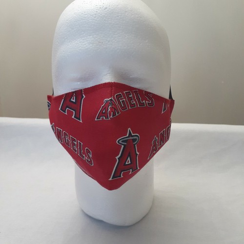 Anaheim Angels Face Mask handmade 100 fabric cotton - Picture 8 of 9