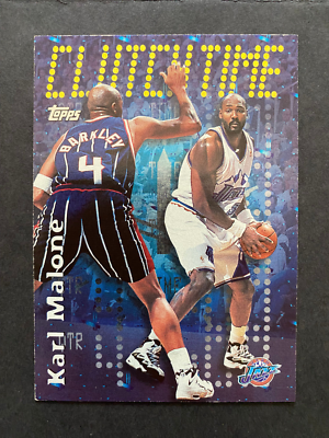 KARL MALONE, TOPPS, CLUTCH TIME, 1998, UTAH JAZZ, #CT11, Mint