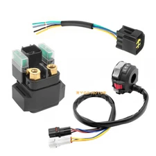 Start Stop Switch & Starter Solenoid Relay & Plug for Yamaha Raptor 125 250