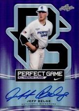 2015 Leaf Metal Draft Perfect Game Prismatic Purple #BAJB1 Jeff Belge Auto 4/15 