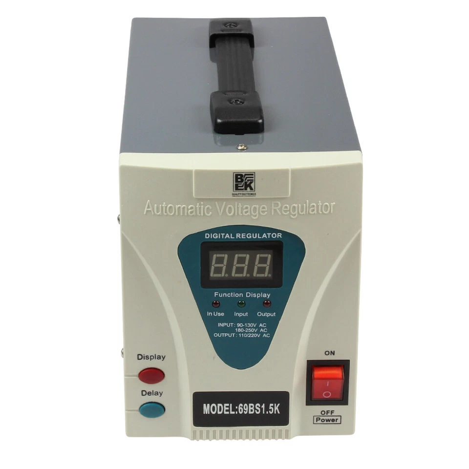 BK 69BS1.5K Automatic 1500 Watt 110V-220V Voltage Regulator - Image 2 of 4