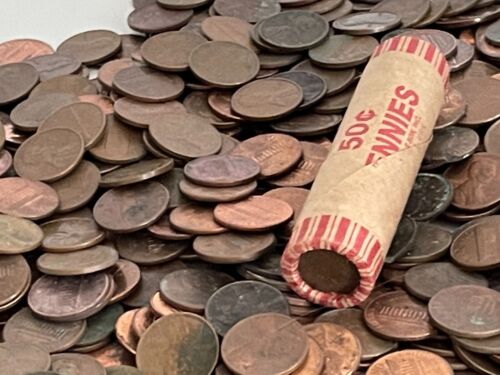 Old 7.12 lbs of Lincoln Memorial Pennies, Penny, Coins Copper Currency Money USD - Picture 3 of 14