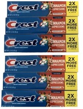 6 X CREST Plus Cinnamon Expressions CINNAMON RUSH Whitening Toothpaste 2.3 oz.