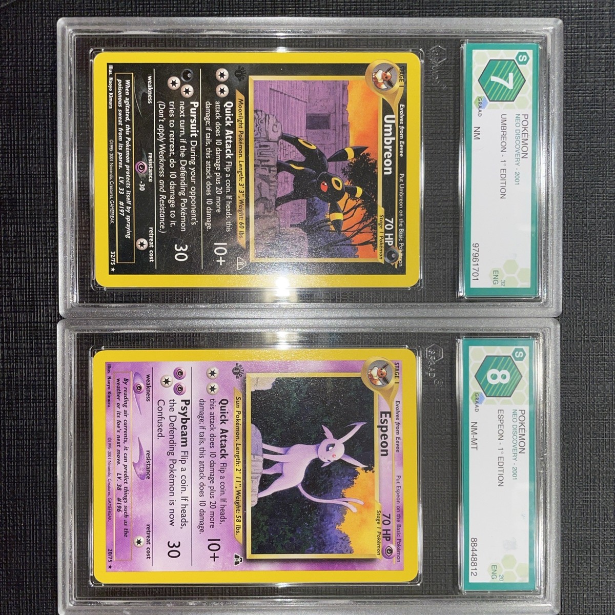 Umbreon 32/75, Espeon 20 75 First Edition Neo Discovery Eng | eBay