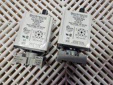 (Qty 2) Macromatic TR-50224-08 Time Delay Relays 0.6s - 60s Range Socket Base