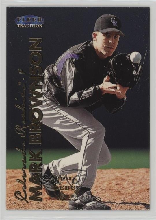 1999 Fleer Tradition Mark Brownson #353 Rookie RC o6b