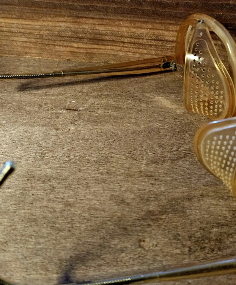 Gafas de seguridad amarillas Cesco Steampunk de colección Google con clip para gafas de sol Foto 4 de 4