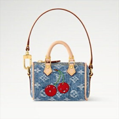 Louis Vuitton x Takashi Murakami Speedy Nano Cherry Monogram Denim
