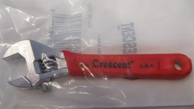 Crescent 4'' Adjustable Wrench 1/2'' Capacity Cushion Grip USA AC14C