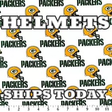 NEW Green Bay Packers NFL Quilting Sewing Cotton Fabric 58" Wide By The Yard