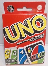 Mattel UNO Card Game with Customizable Wild Cards New Sealed