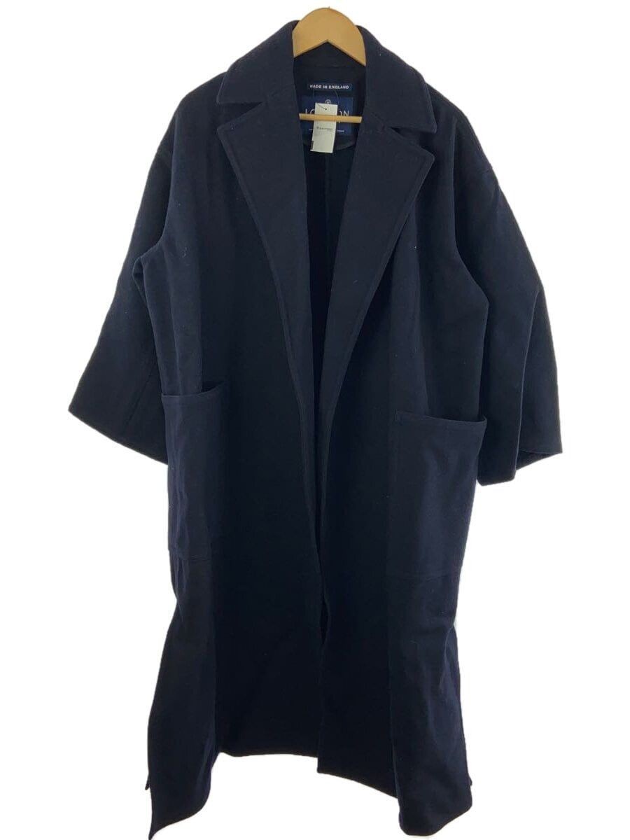 ALTRA LONDON Tradltion altro cappotto Chester 34 lana blu navy tinta unita