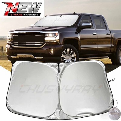 For Chevrolet Silverado 2014-2018 Windshield Sun Shade Visor Cover UV Block