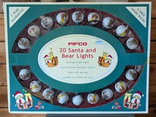 Vintage Pifco Santa And Bear Christmas Bauble Lights - 20 - Unused In Box